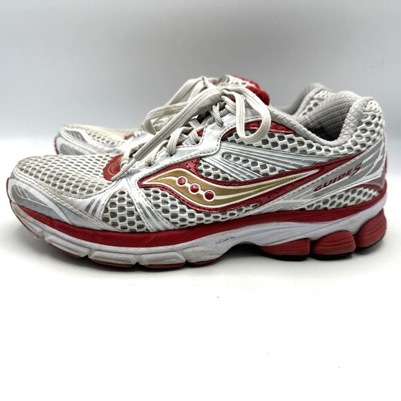 Saucony Women’s Running Shoe US 8 ProGrid Guide 5 10140-3 RED/WHITE/GOLD - Picture 6 of 16